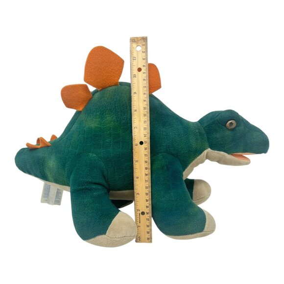 Build-A-Bear BAB Workshop Green Orange Dinosaur Plush Toy Stuffed Animal - Picture 9 of 9